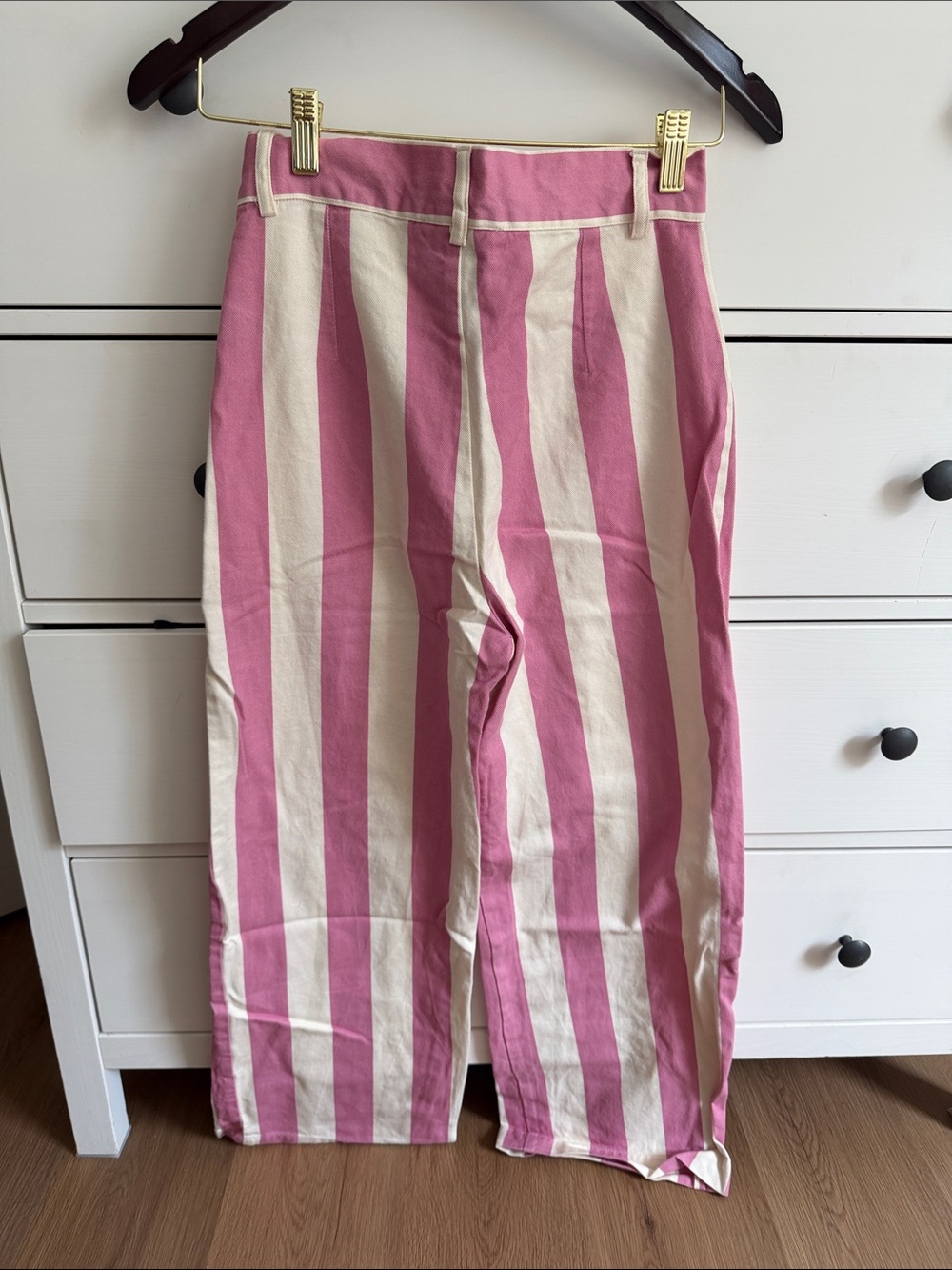 La Veste Striped Pink & Cream High-Waist Wide-Leg Pants - Picture 4 of 4